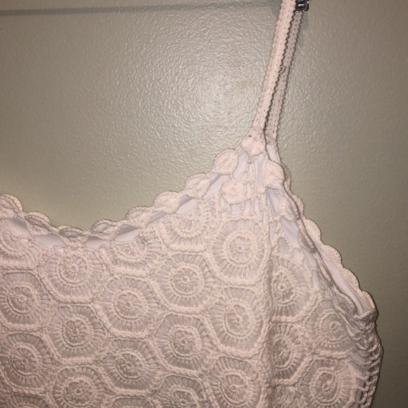 SOLD 💌 Vintage Knit Boho White Tank Top Size XL - Picture 2 of 7